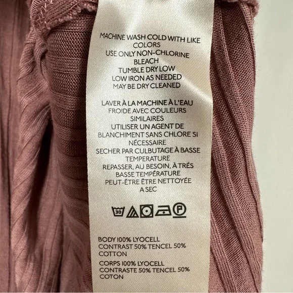 We The Free People XL Oversized Tunic Shirt Top Boho Flowy Pink Lagenlook Artsy - Picture 8 of 9